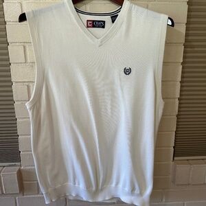 Chaps Est1978, Sweater Vest, White, L/G